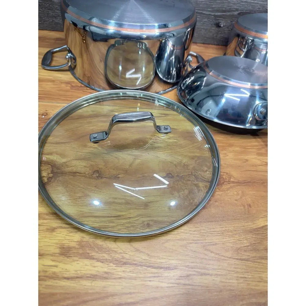 All Clad Emeril Copper Core 2 qt Pan +6 qt stock pot + 8